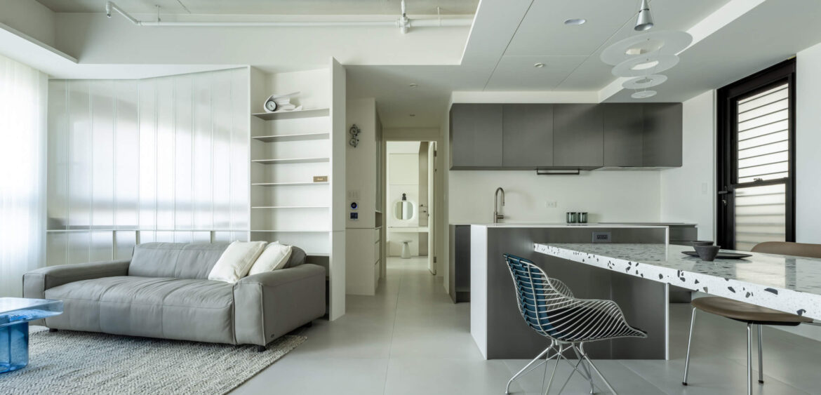 ROLF BENZ,金屬帷幕網,水磨石,金屬系統板,Benjamin Moore,白蠟實木,神保電器,未來考古,向丘設計,住宅空間攝影,finestudio空間攝影