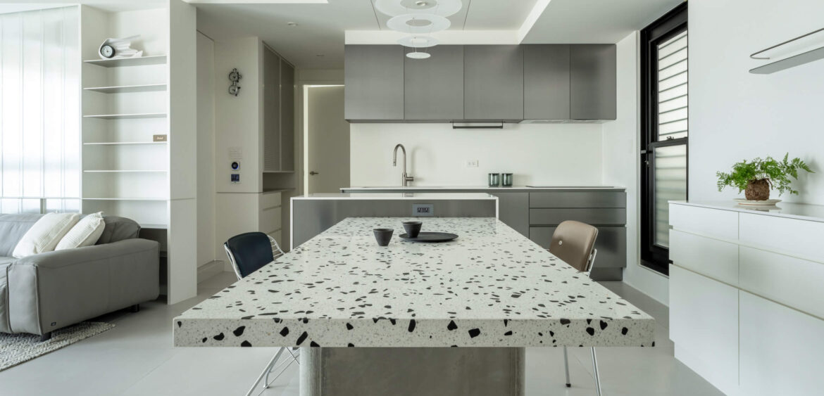 ROLF BENZ,金屬帷幕網,水磨石,金屬系統板,Benjamin Moore,白蠟實木,神保電器,未來考古,向丘設計,住宅空間攝影,finestudio空間攝影